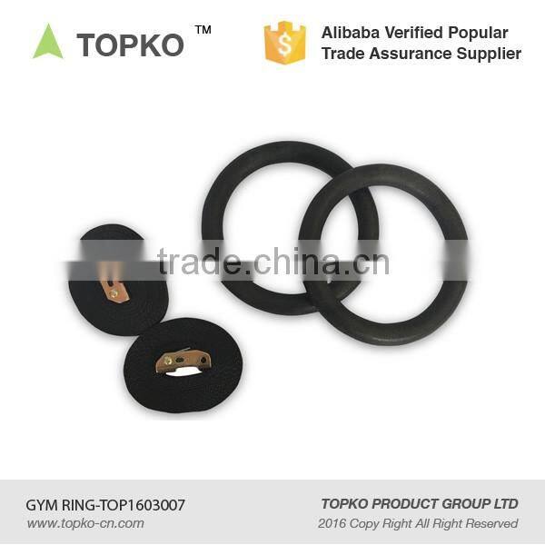 TOPKO Crossfit Gym Rings ABS Gym Rings With Strap And Flexible Buckles Gym ring