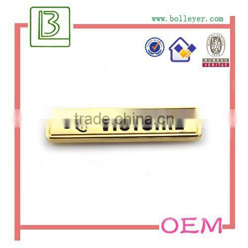 metal logo labels for handbags