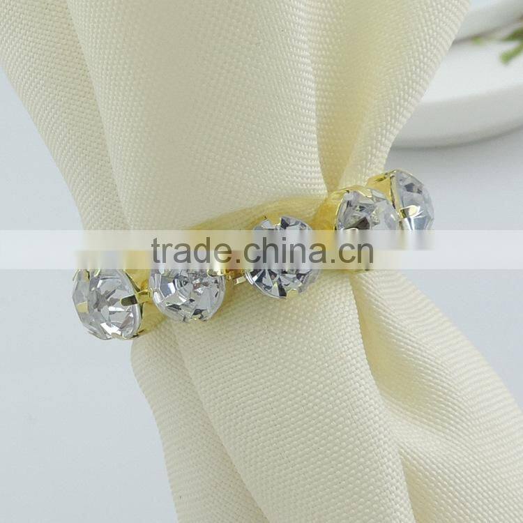 Table Decoration & Accessories Type crystal acrylic stones napkin ring