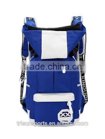 stylish folding packable football team backpack with cap