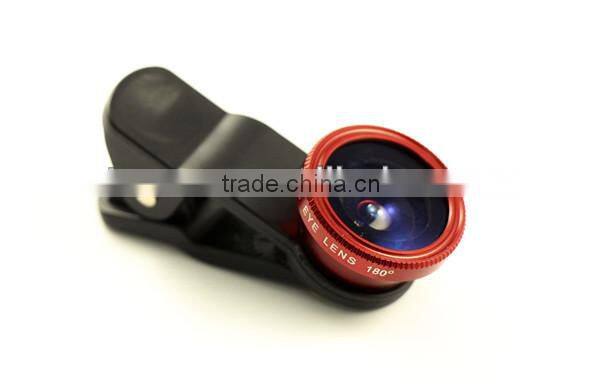 2014 Promotion Gift LIEQI 3 in 1 Universal Clip Lens With Fisheye Lens, Wide angle Lens, Macro Lens,