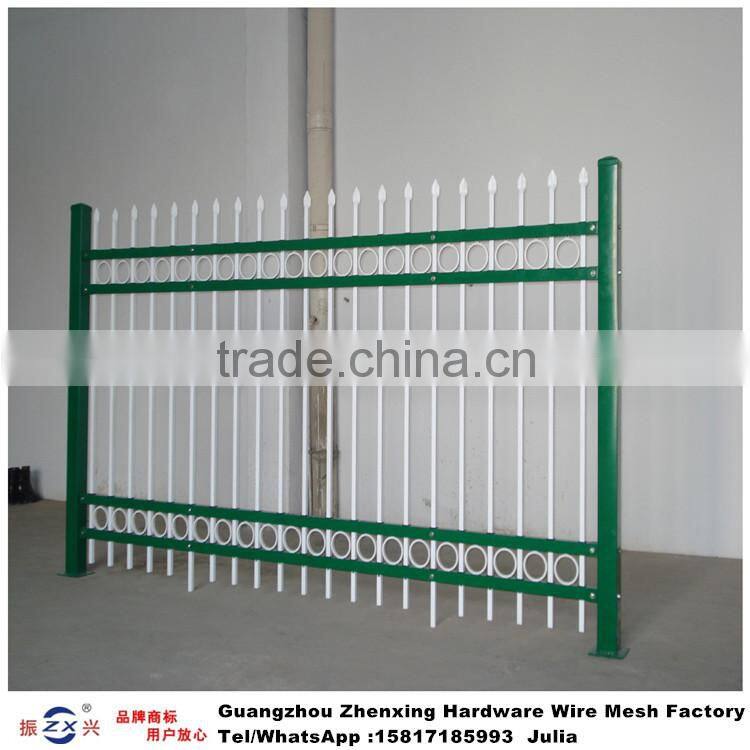 Guangzhou factory wholesale powder-coating security wrought iron fence for garden ZX-XGHL18