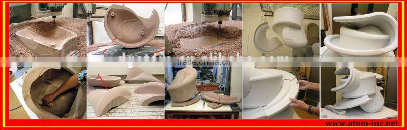 Pink Color Tooling Board Used for tooth Model Pattern On The CNC Machine