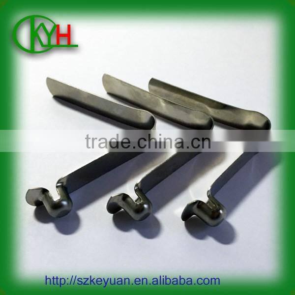 OEM nickel plated small tube push button spring clips