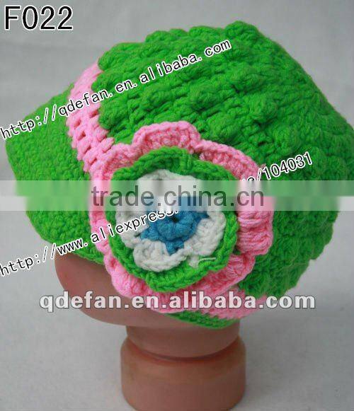 Hot sell !stylish children caps hats hand crochet baby hat knitting patterns hat cute summer hats 2012