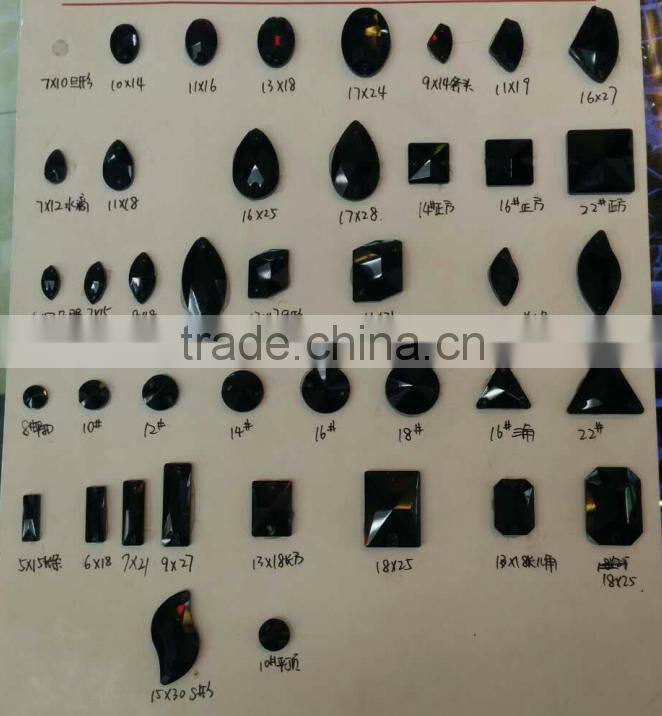 high quality sew-on glass crystal