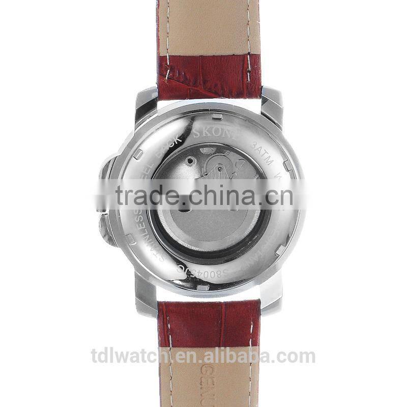 Mechanical Genuine Leather Sport Man Watch