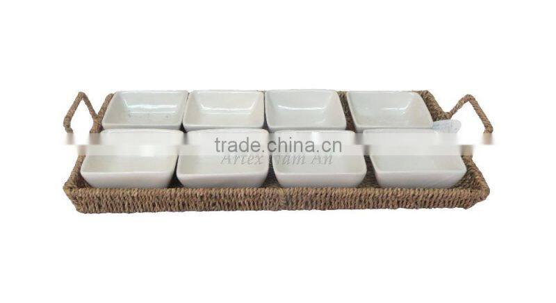 New design! Bowl water hyacinth tray with good price