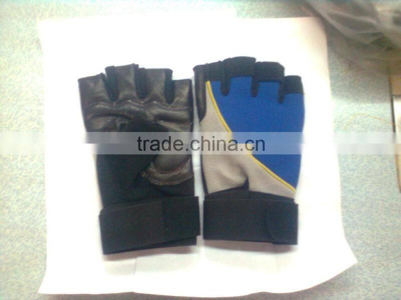 LEATHER weight lifting gloves /gym gloves