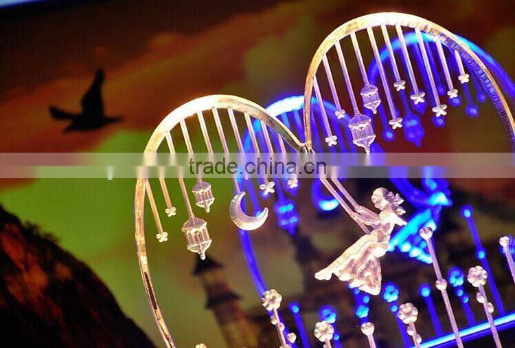 2016 hot selling dream swing decorated lamp Christmas gift birthday gift weeding present crystal lamp