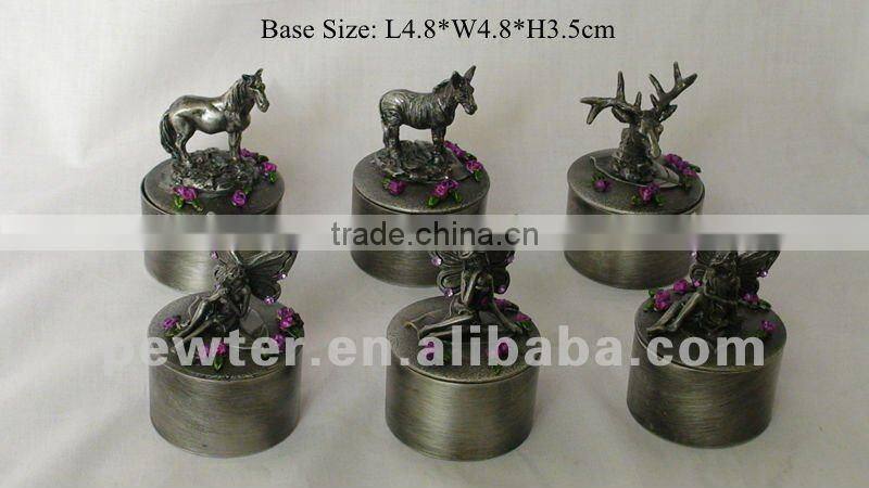 2013 metal fairy round jewel box