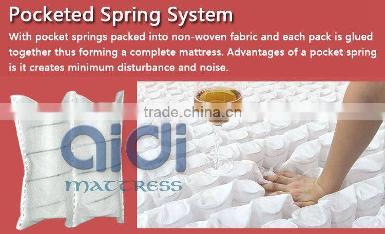 3D Mesh Fabric Sky Blue Independent Pocket Spring Single Dormitory Foam Mattress AC-1212