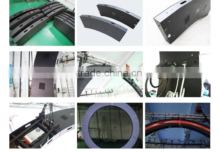 High brightness standing / hanging 3d video circular led screen display for night club decor