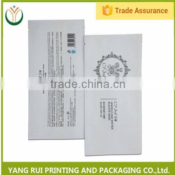 Customized Certificated Resealable custom printed facial mask bags