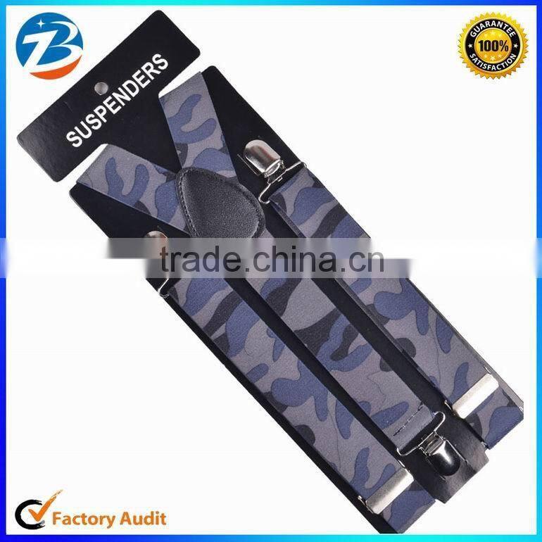 Wholesale Classical Army Green Printed Braces Suspender Belt For Man