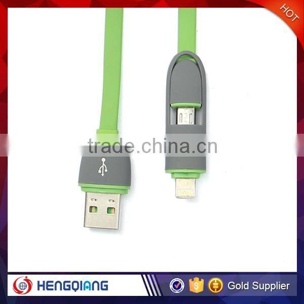 Hot Sale!!!!!!2in 1 USB Mirco Data Cabler for iPhone for Android Phone