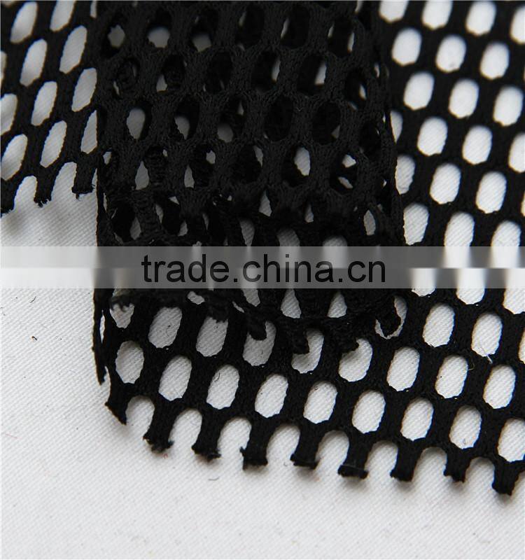 low elastoc big hole polyester mesh fabric for clothing
