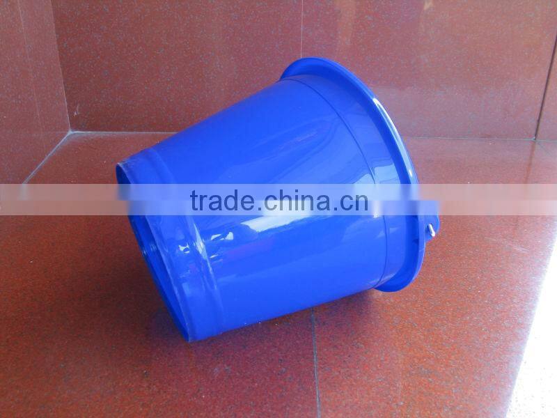plastic bucket wide mouth PE with metal handle good quality