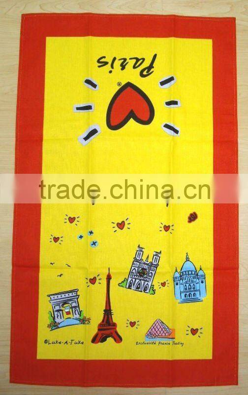 picture printing good fabric kitchen towel/tea towel
