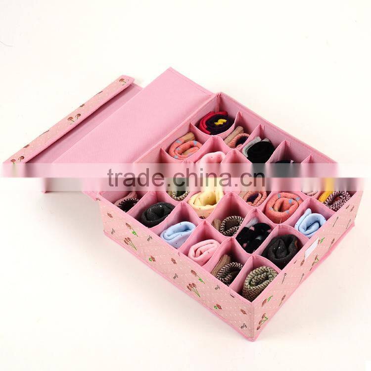 24 grid underwear storage box,multifunctional foldable socks underwear storage bag,storage tools