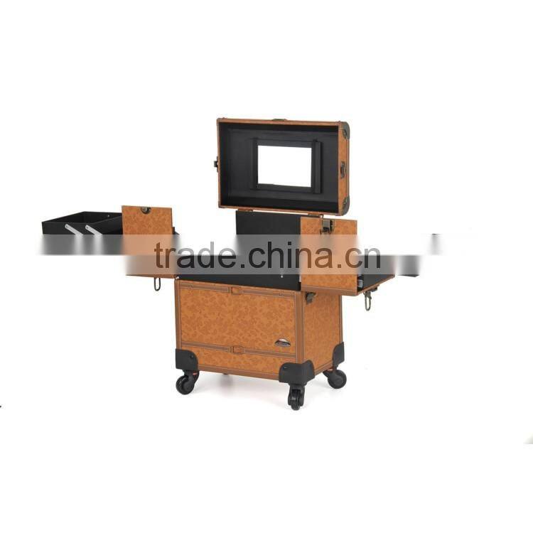 Professional Factory Price Sunrise Branded Cosmetic Trolley Box For Nail Beauty