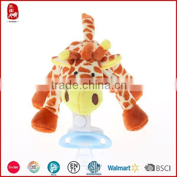 Eco-friendly Any Design Plush Pacifiers Custom Pacifier With Plush Toy