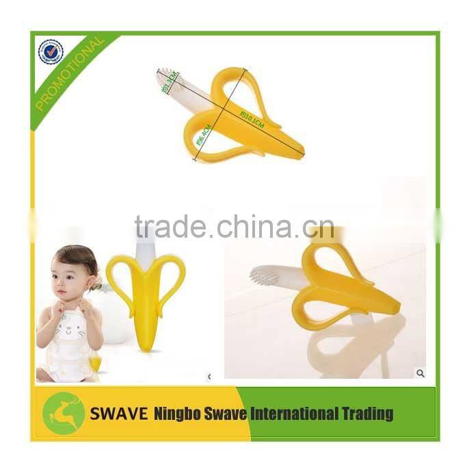2016 Baby silicone banana tooth gum /Gum Massaging 3D banana Shape Silicone Baby Teething toy, silicone teether P76580