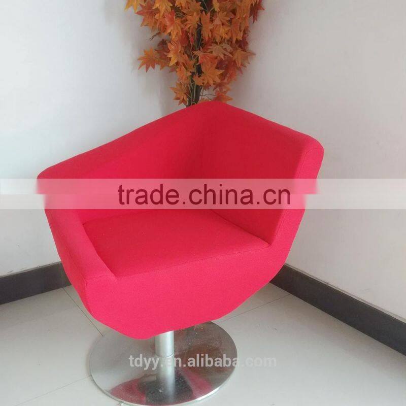 TDCF-1-2 QVB JIANDE TONGDA stainless steel frame red fabric leisure chair