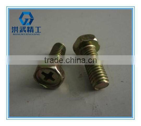 Hexagon head bolts with slot on head