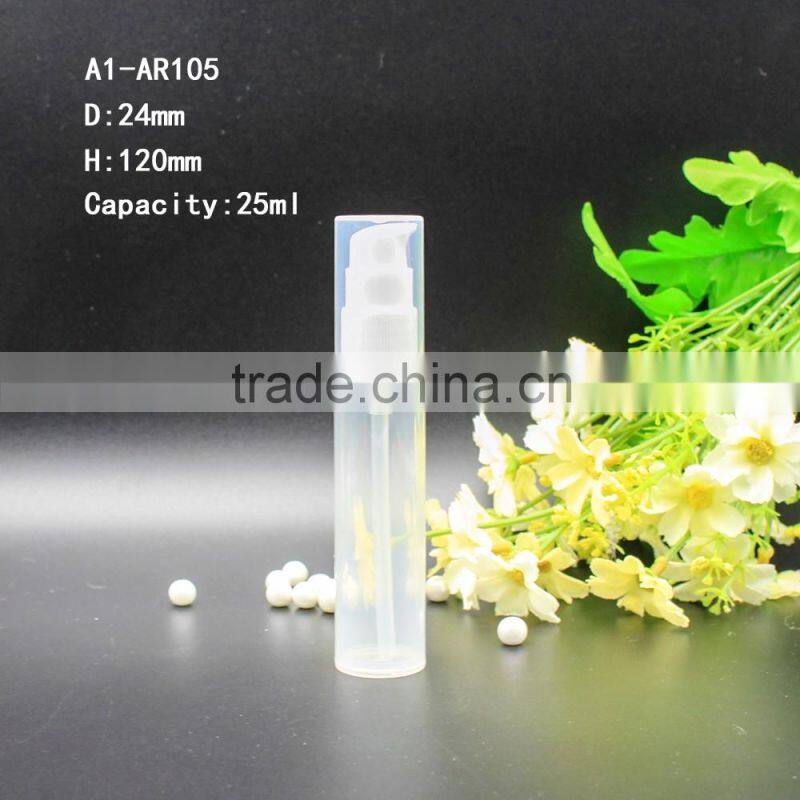 25ml transparent color lotion pump bottle for skin care use