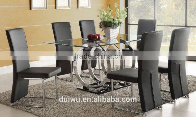 Modern dining room furniture 10 person 12 thick tempered glass dining table