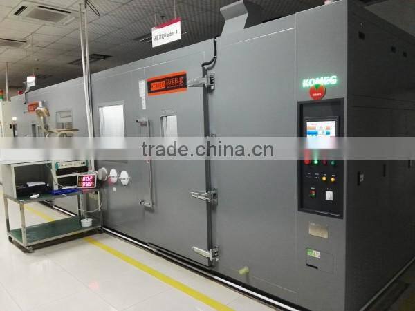 Fast change rates with high performance high temperature aging room with Air Cooled