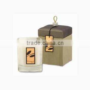 Luxury Natural Soy Candle in high end glass jar with cardboard box