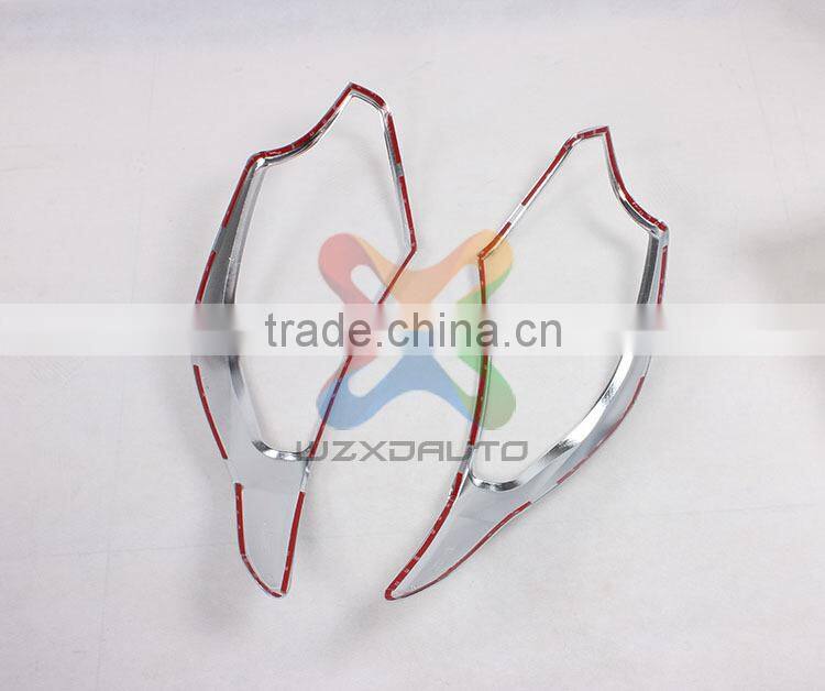 SET CHROME LH RH HEAD LAMP LIGHTS COVER FOR MITSUBISHI TRITON L200 2015 PICK UP PICKUP