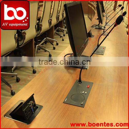 SASO Approved Conference Table Cable Management with Audio Video Solution