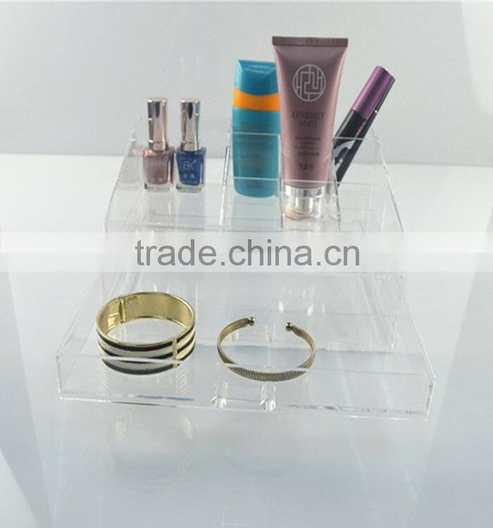 High quality clear acrylic makeup organizer display stand