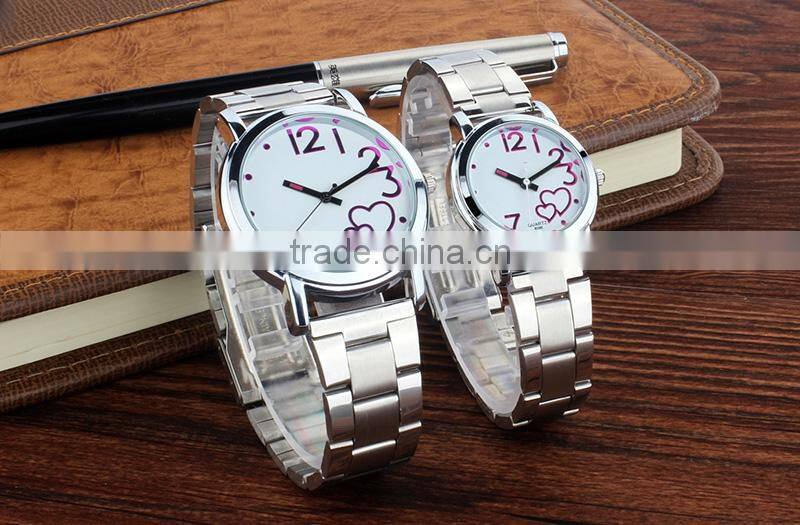 fashion lady watch 2015 most hot selling cheap alloy watch colorful fashion for couple watch set