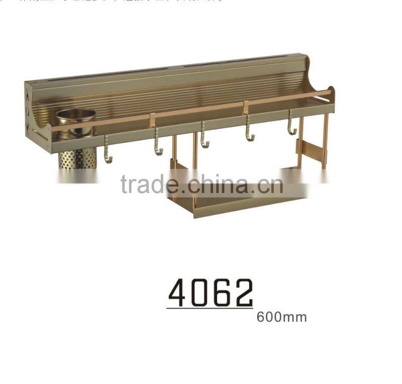 Wall Mounted Rustic Black Metal Kitchen Spice Rack & Paper Towel Holder / Bathroom Basket & Towel Bar