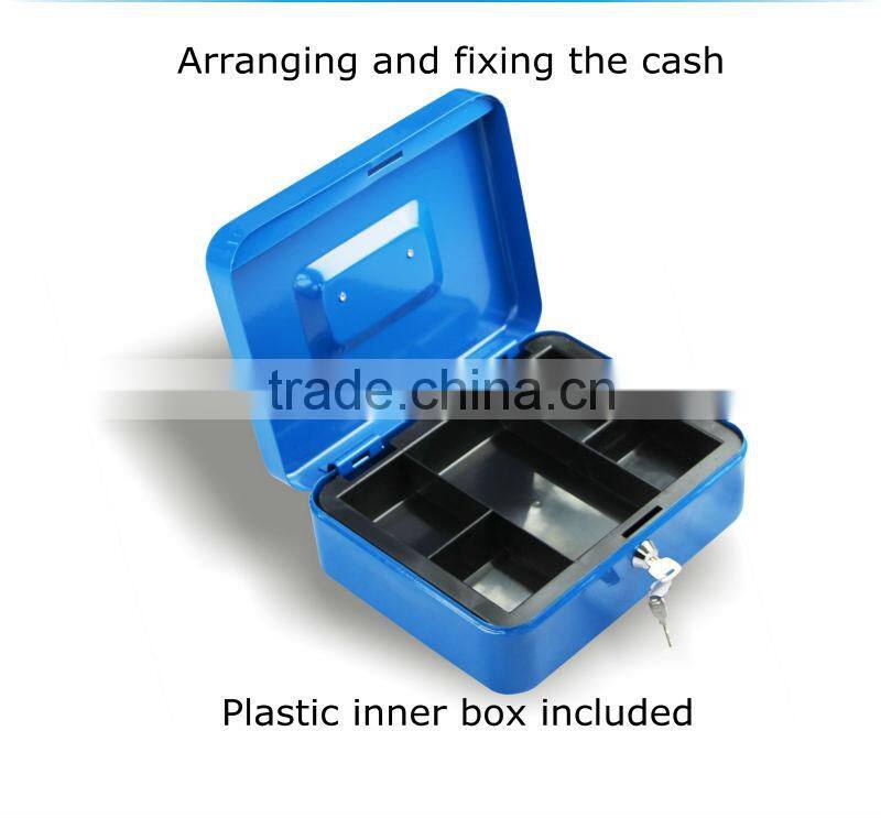 small metal key lock cash safe secutity box