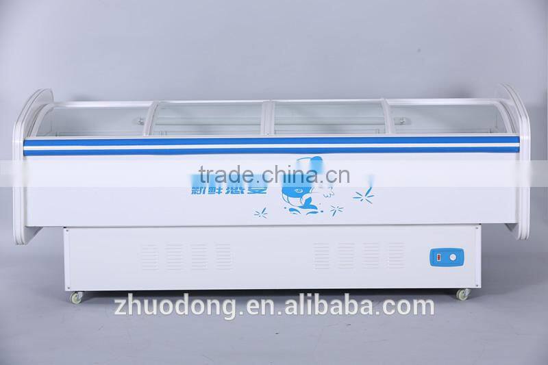 DG-210W used glass door air cooler freezer Island Freezer manufacture by HSTD cheaper price with large quantity