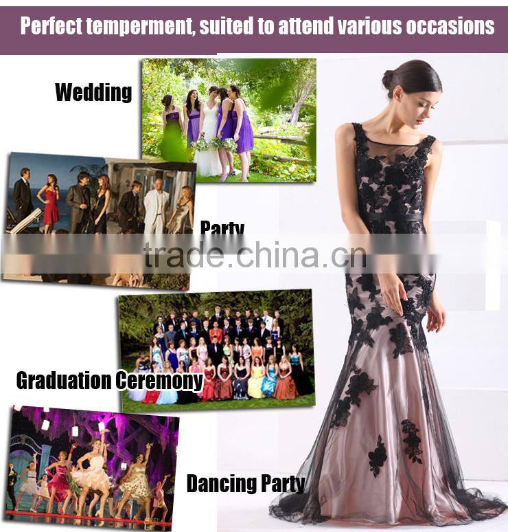 Graceful simple design young women party dress lace wedding dress