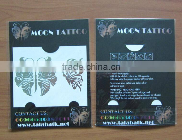 very good quality gold and silver foil metal hot stamp tattoo