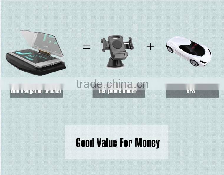 Unique design Mobile GPS Navigation Bracket HUD Head Up Display For Smart Phone Car Mount Stand Phone Holder