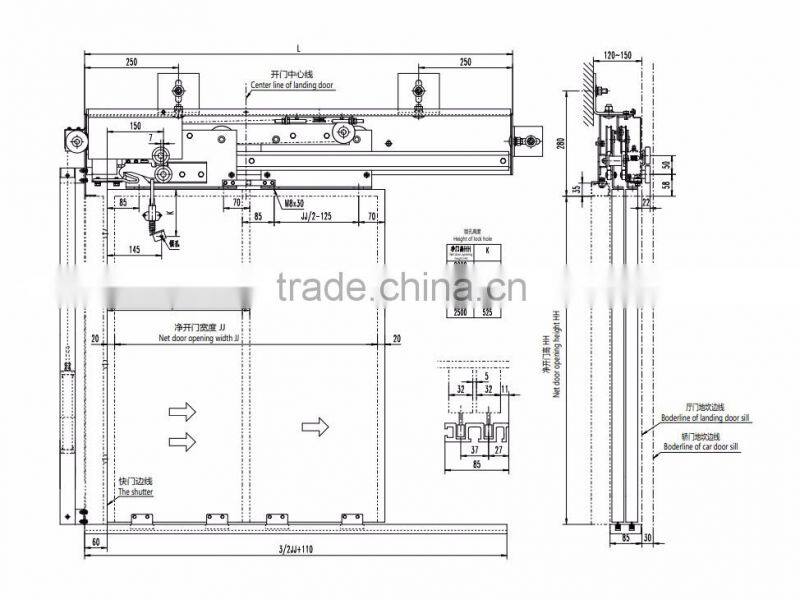 Elevator Landing Door lock Device & elevator landing door device XD1207B