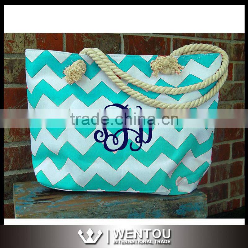 Wholesale Chevron Beach Tote Monogram Bags