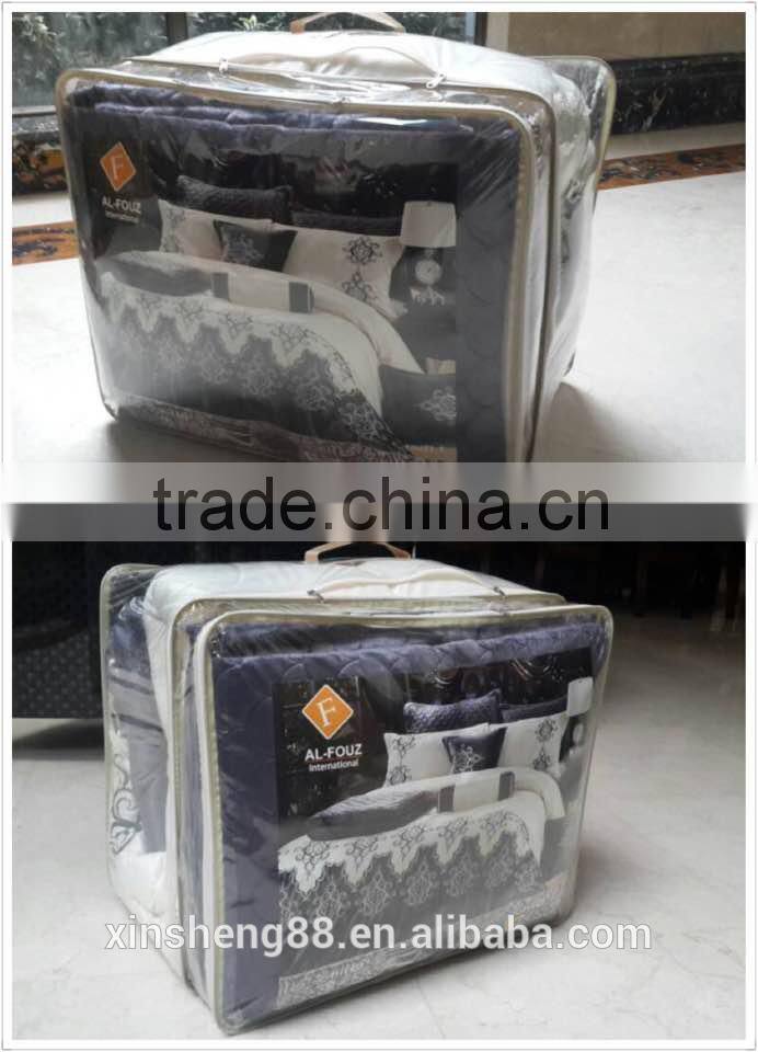 new design of patch work with embroidery comforter set made in china