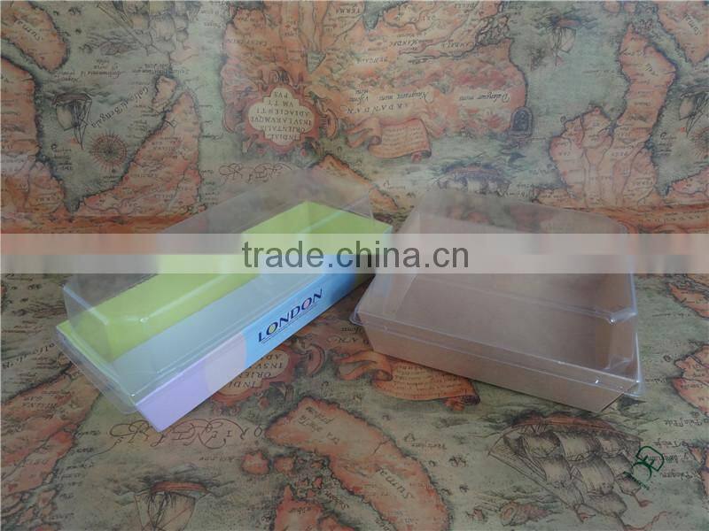 Custom printed paper cake box with clear plastic cover wholesale China