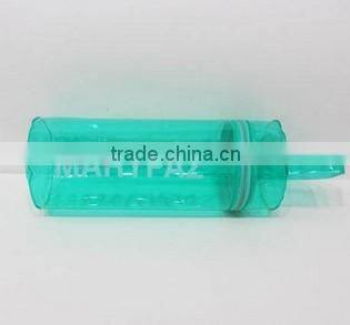 wenzhou cangnan wholesale clear plastic transparent pvc cylinder shape pencil case for man