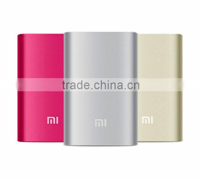 Original Xiaomi 5V 2A 10000mAh Super Mini Power Bank for Smartphone Tablet PC Silver