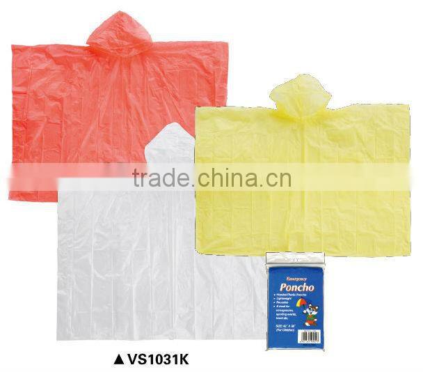 emergency poncho disposable poncho